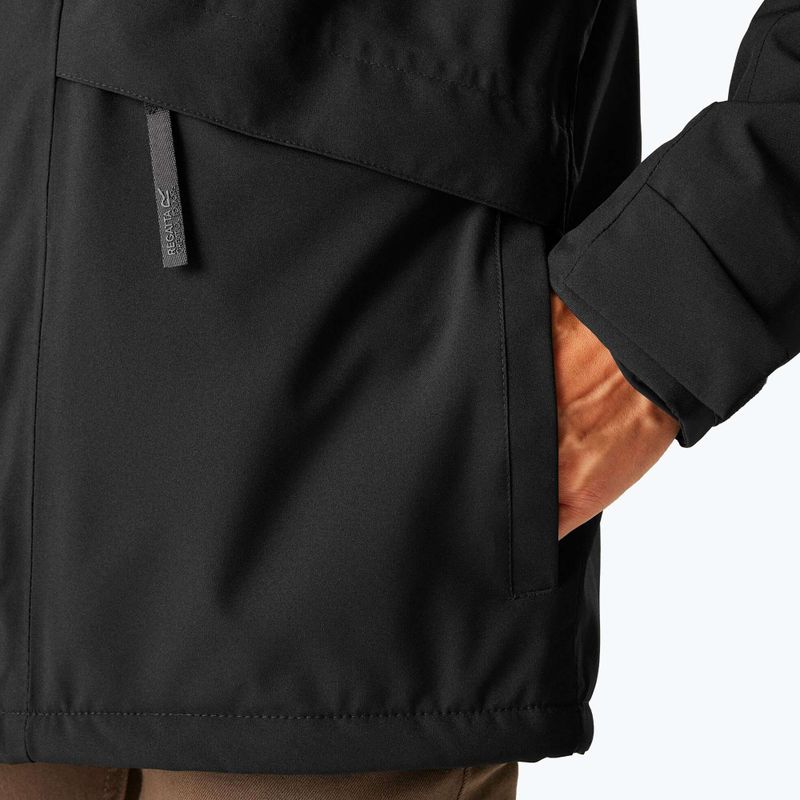 Men's rain jacket Regatta Balaton black/pumpkin spice 7