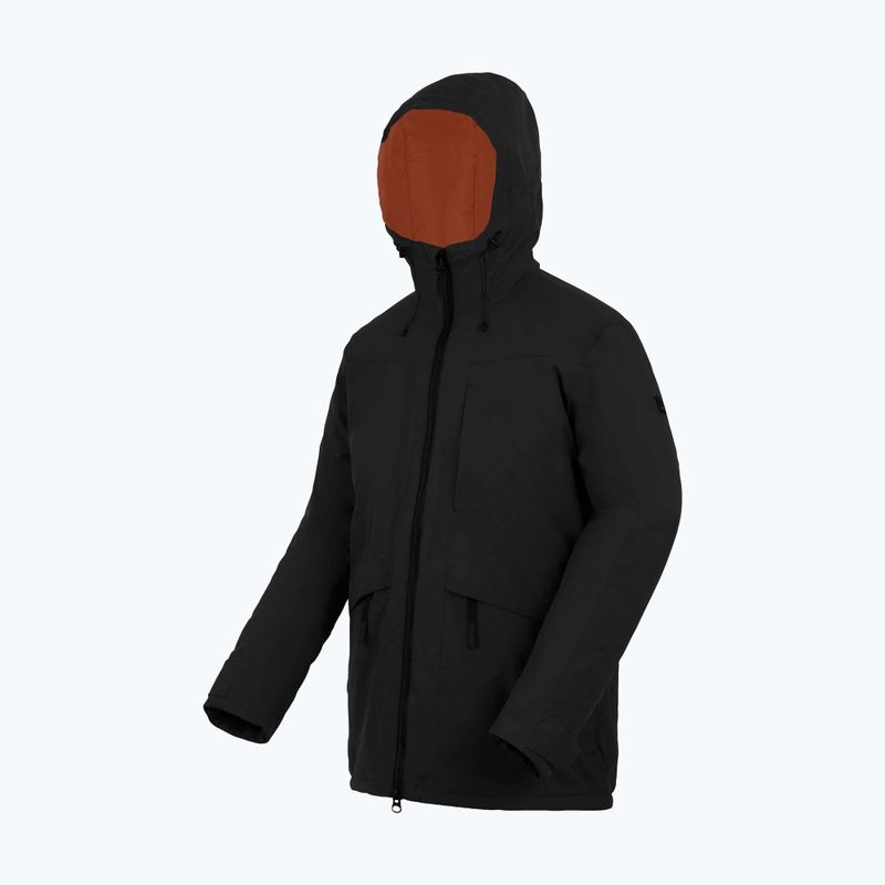 Men's rain jacket Regatta Balaton black/pumpkin spice 12