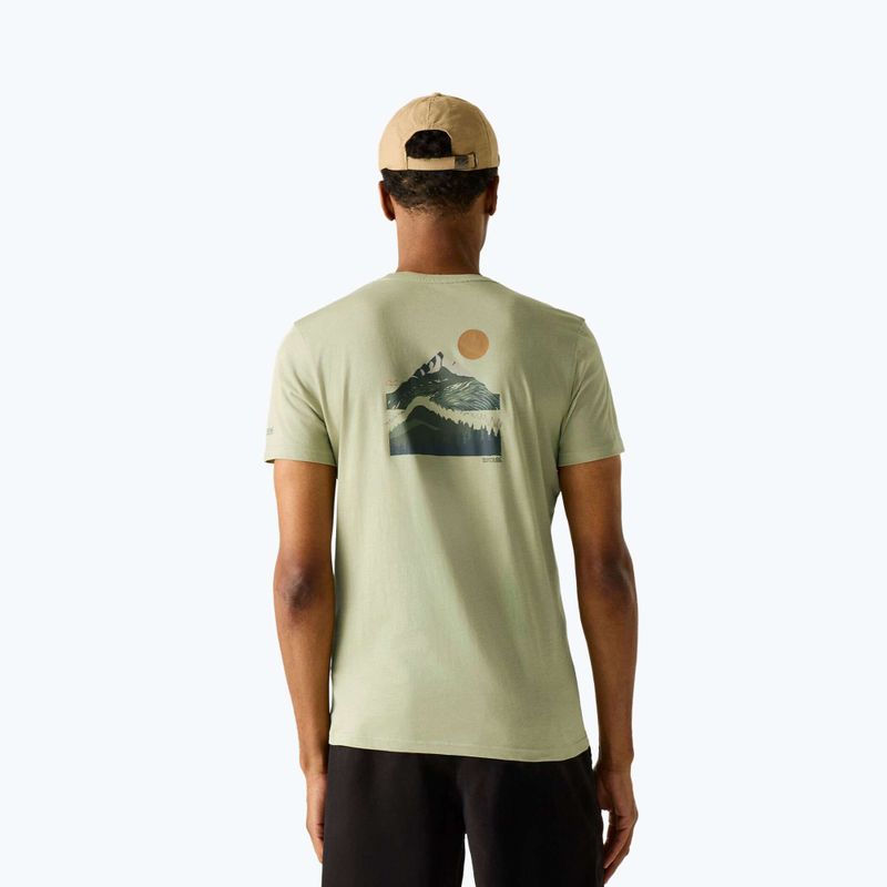 Men's trekking T-shirt REGATTA Breezed light sage 3