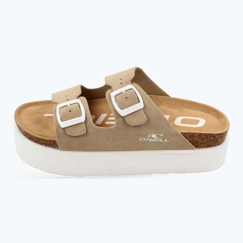 Women's O'Neill Sandy Platform Slider Low tan flip-flops 8