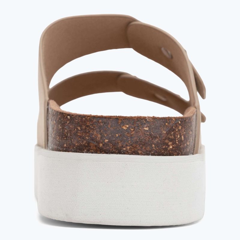 Women's O'Neill Sandy Platform Slider Low tan flip-flops 6