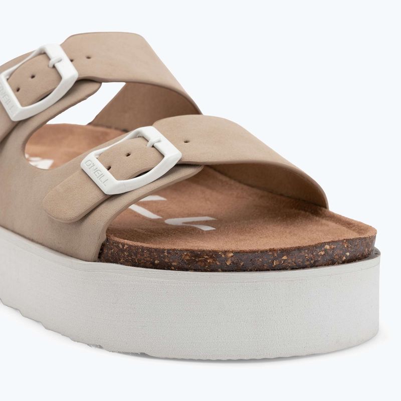 Women's O'Neill Sandy Platform Slider Low tan flip-flops 7