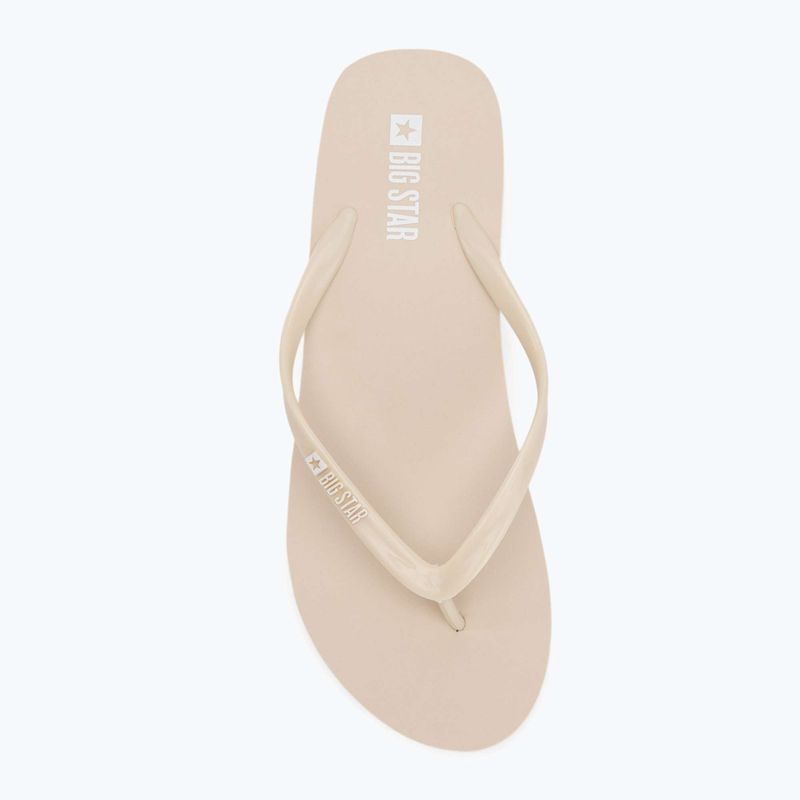 BIG STAR women's flip flops RR274A551 beige 5
