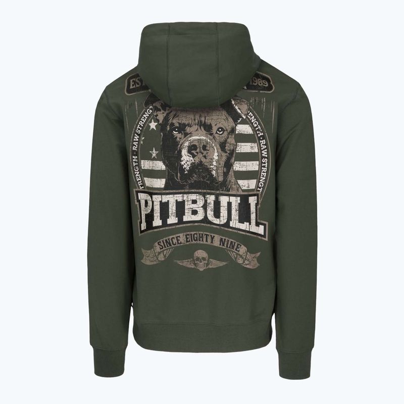 Men's Pitbull Troublemaker Hooded Sweatshirt old green 4