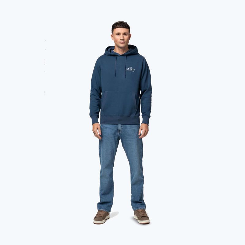 Men's sweatshirt Pitbull Sampson Hooded Sweatshirt petrol blue 2