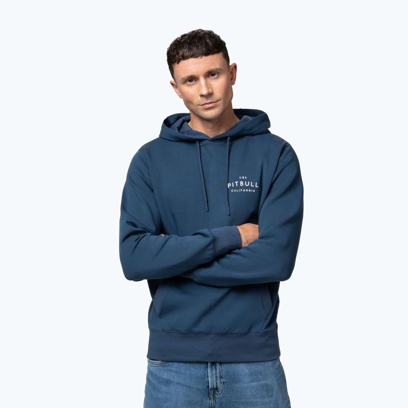 Men's sweatshirt Pitbull Sampson Hooded Sweatshirt petrol blue 4