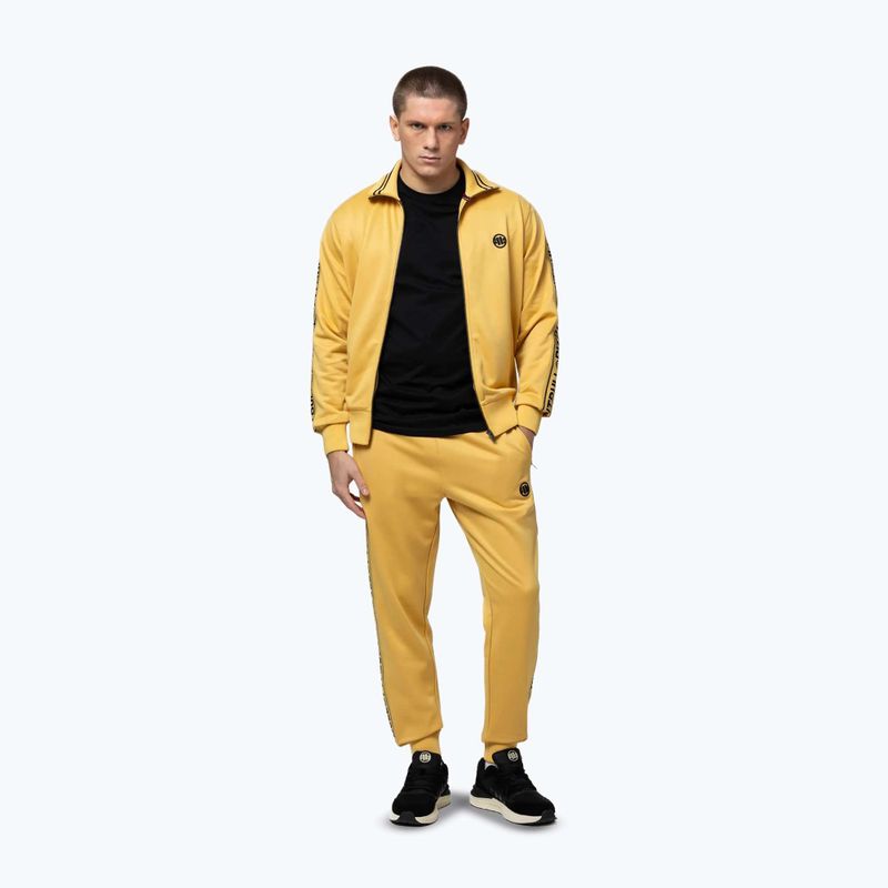 Men's sweatshirt Pitbull Trackjacket Tape Logo Terry Group pale yellow 2