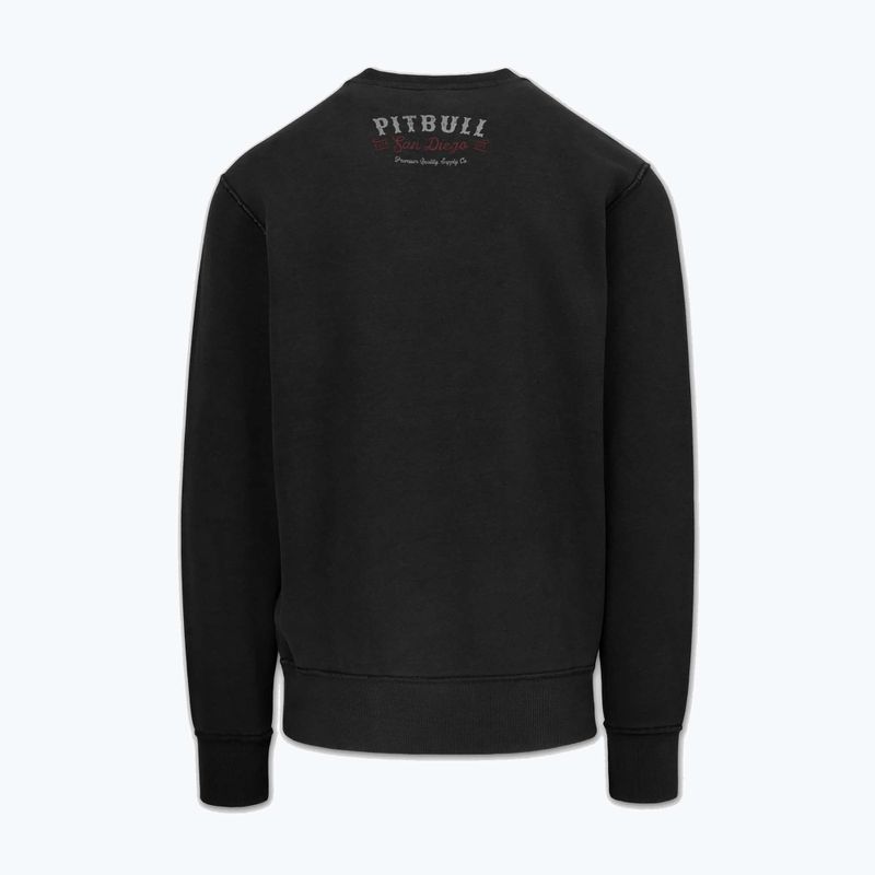 Men's sweatshirt Pitbull Strenght & Respect Crewneck washed dark graphite 6
