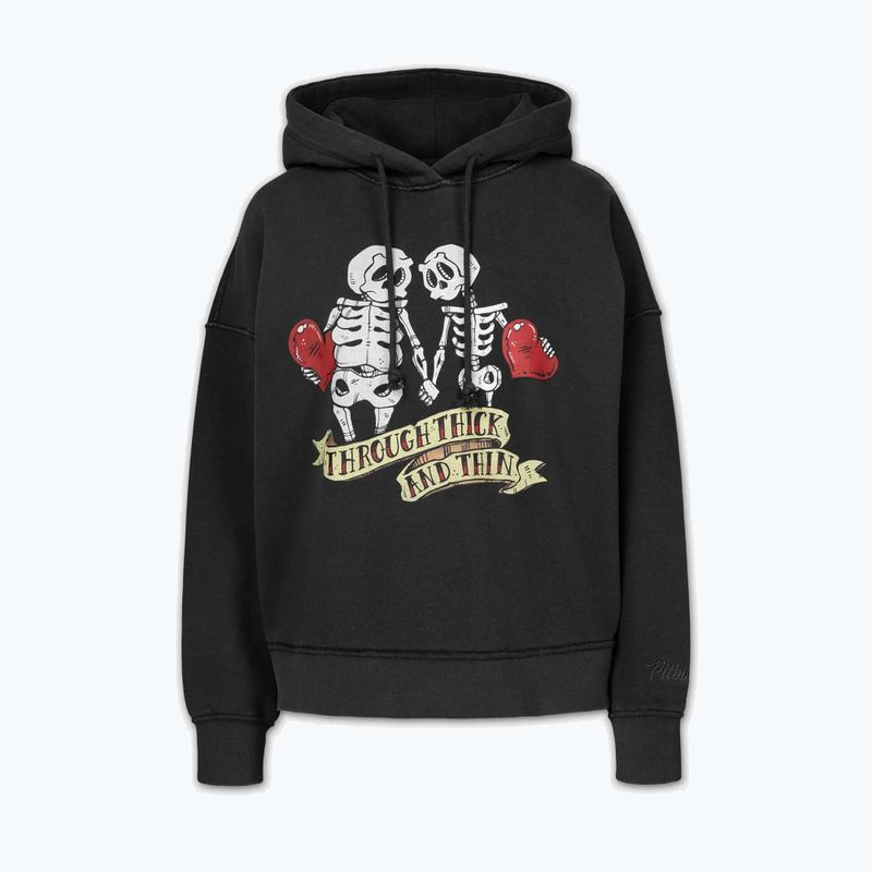 Women's sweatshirt Pitbull Thick & Thin Hooded dark graphite 4