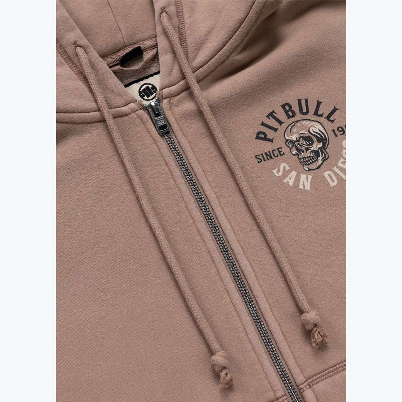 Women's sweatshirt Pitbull Skull Surf Hooded Zip chocolate mousse 9