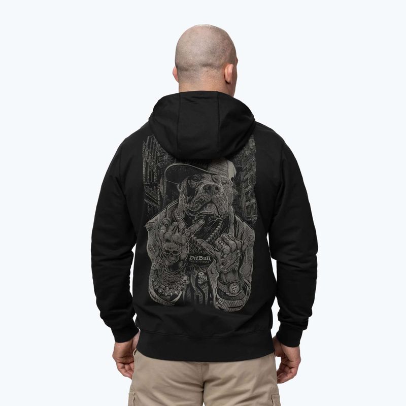 Men's sweatshirt Pitbull USA Hooded Zip black 3