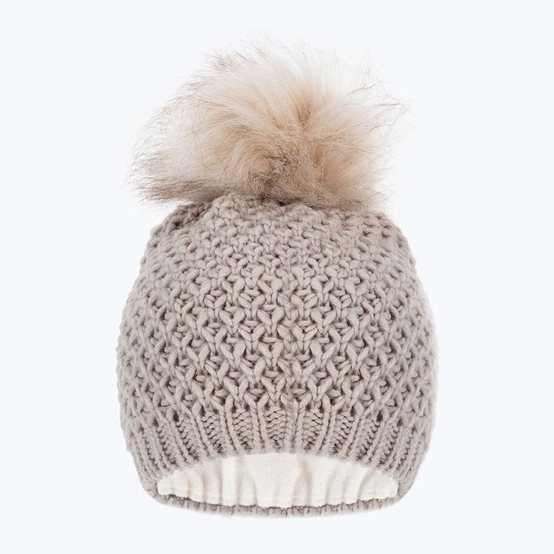 Women's winter beanie 4F beige H4Z22-CAD014 2