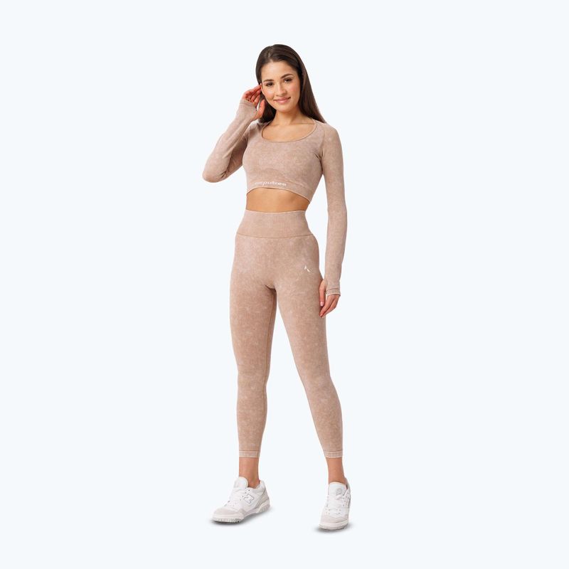 Women's training longsleeve Carpatree Yasmine Seamless beige stone wash 2