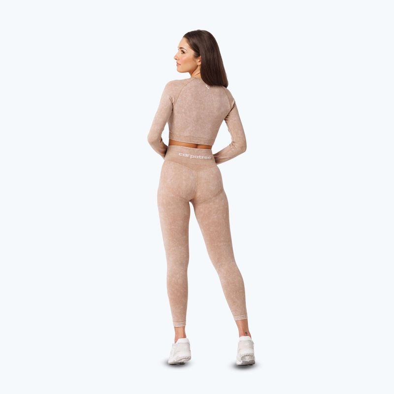 Women's training longsleeve Carpatree Yasmine Seamless beige stone wash 3