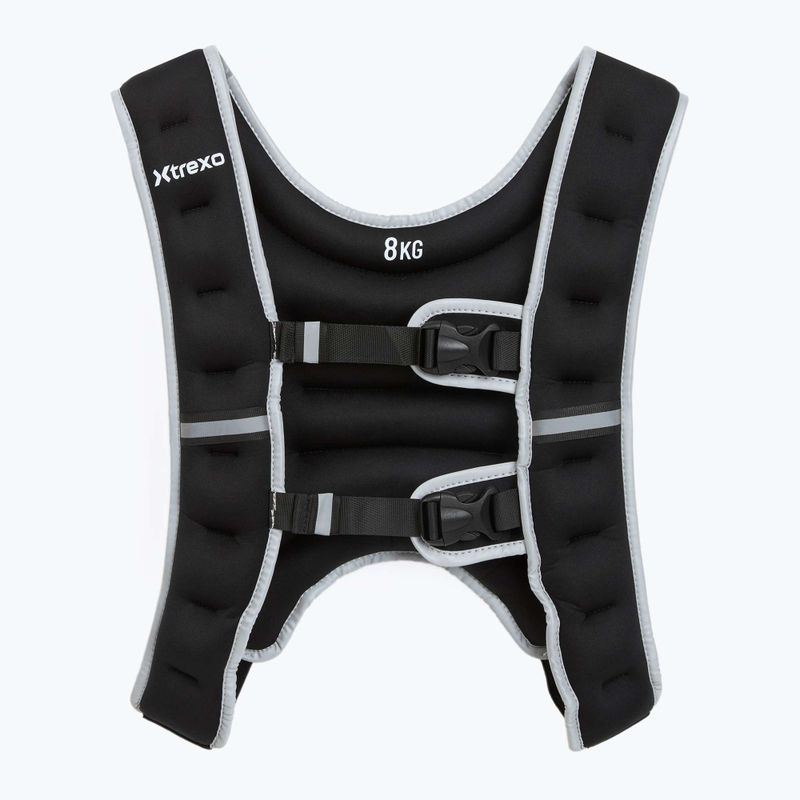 XTREXO 8kg weight training waistcoat black WV-08