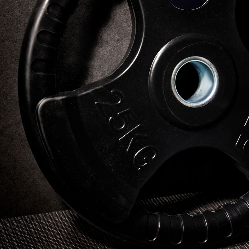 XTREXO black rubberised cast iron weight RW25 25 kg 6