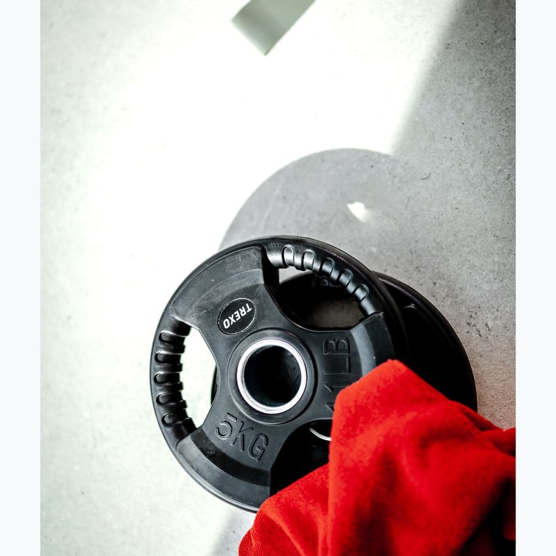 XTREXO black rubberised cast iron weight RW5 5 kg 5