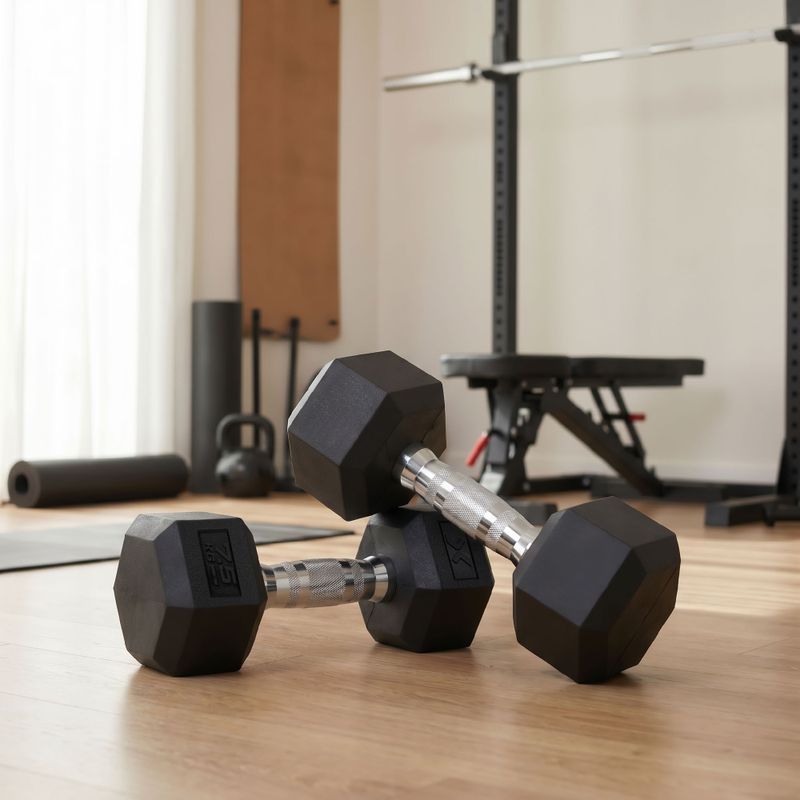 XTREXO Hex HXD75 rubberised dumbbell 7.5 kg 3