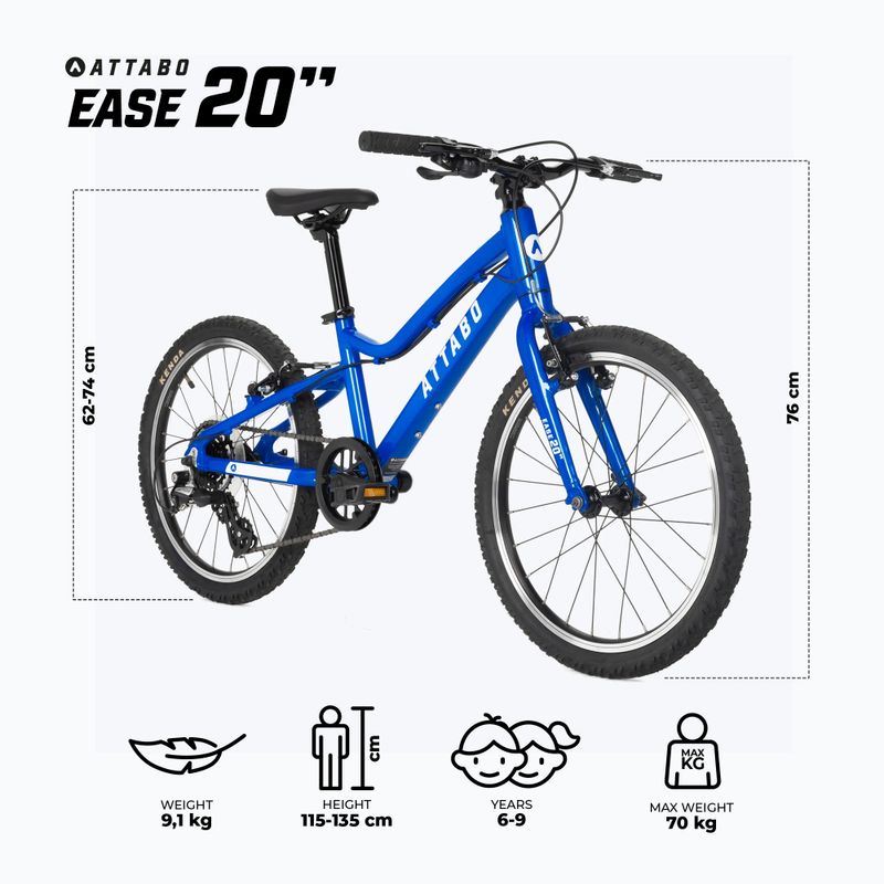 Children's bicycle ATTABO EASE 20" blue 2