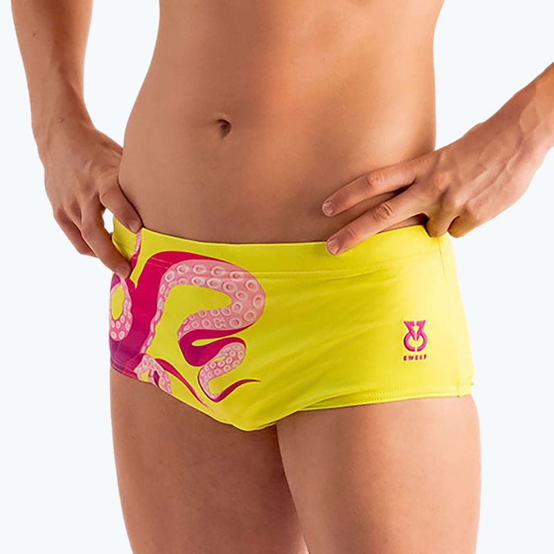 SWEEP Aqua Kraken men's swimming boxers pink/yellow 5
