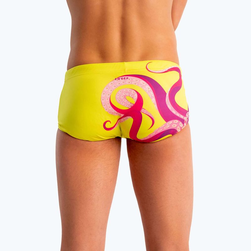 SWEEP Aqua Kraken men's swimming boxers pink/yellow 9