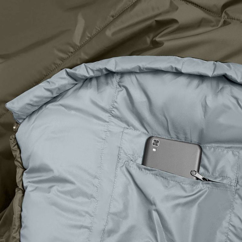 Alpinus Wide & Long Fiber Pro sleeping bag 1250 230 cm/right olive 6