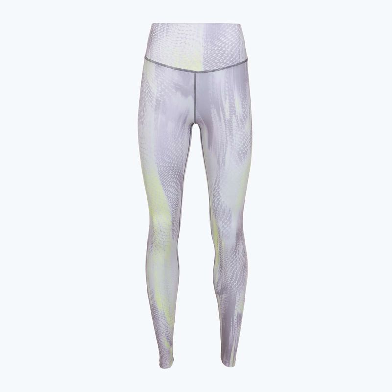 Women's training leggings 4F Solar Punk FNK F454 light yellow allover 7