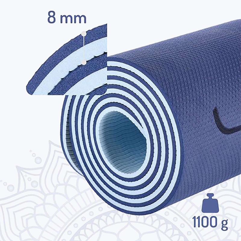 Yoga mat HMS YM10 8 mm dark blue 4