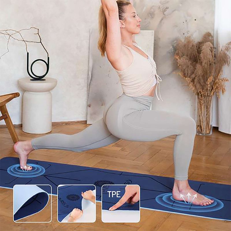 Yoga mat HMS YM10 8 mm dark blue 8