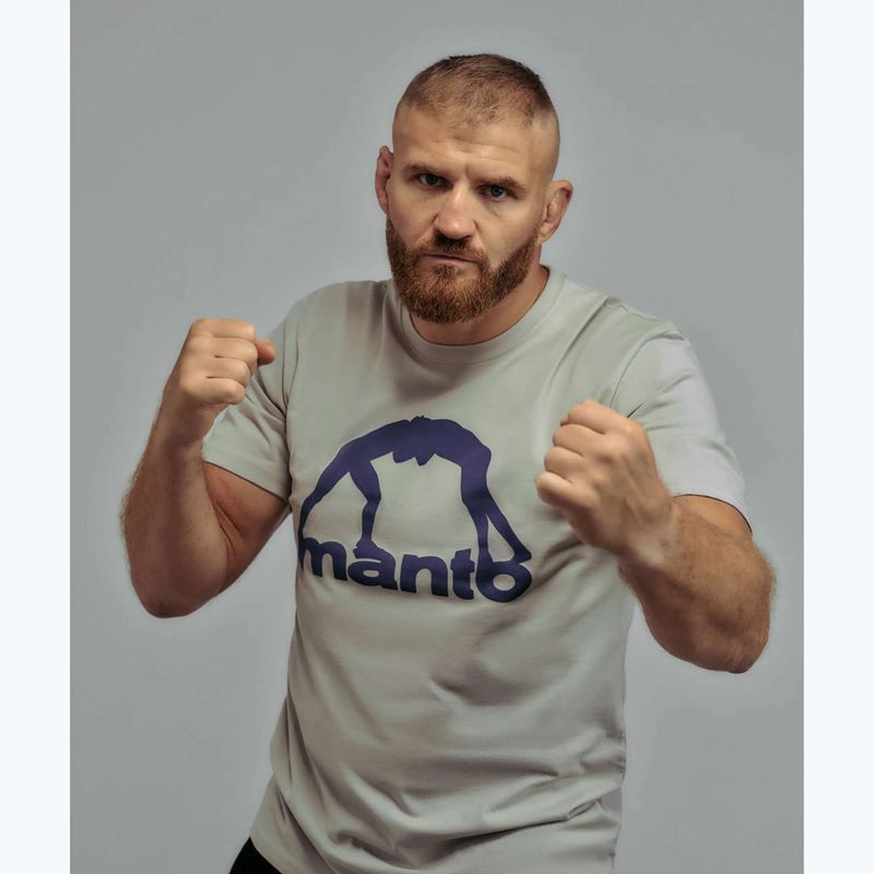 Men's T-shirt MANTO Vibe 25 light grey/dark purple 3