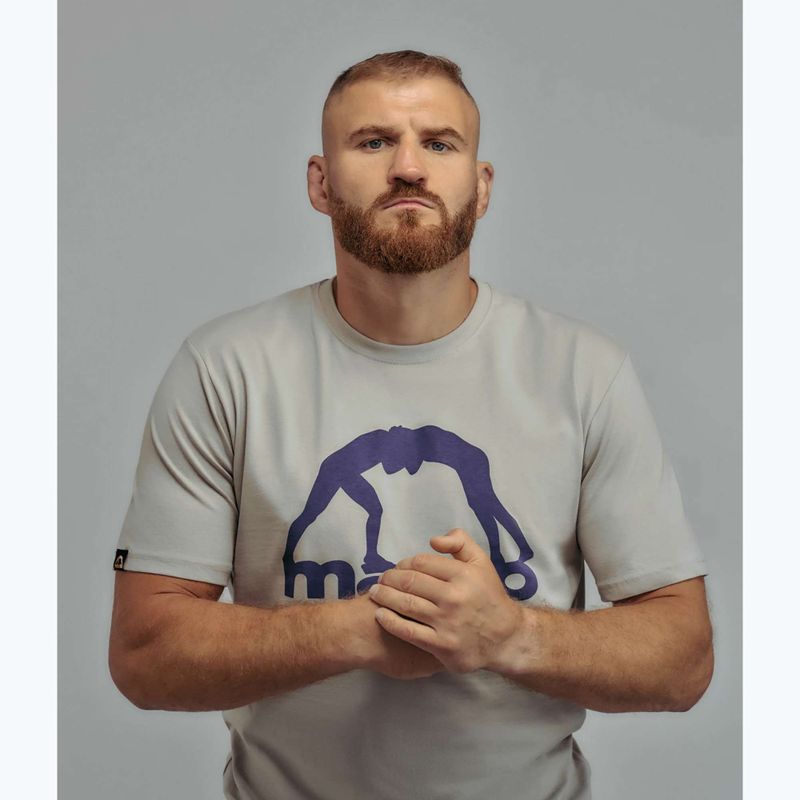 Men's T-shirt MANTO Vibe 25 light grey/dark purple 4
