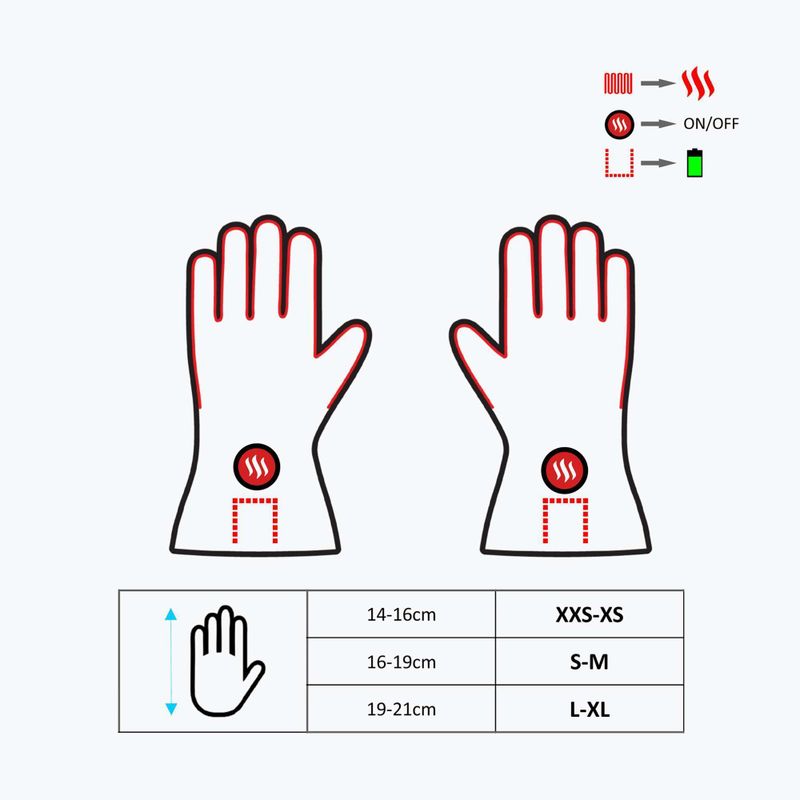 Glovii GLG heated gloves grey 9