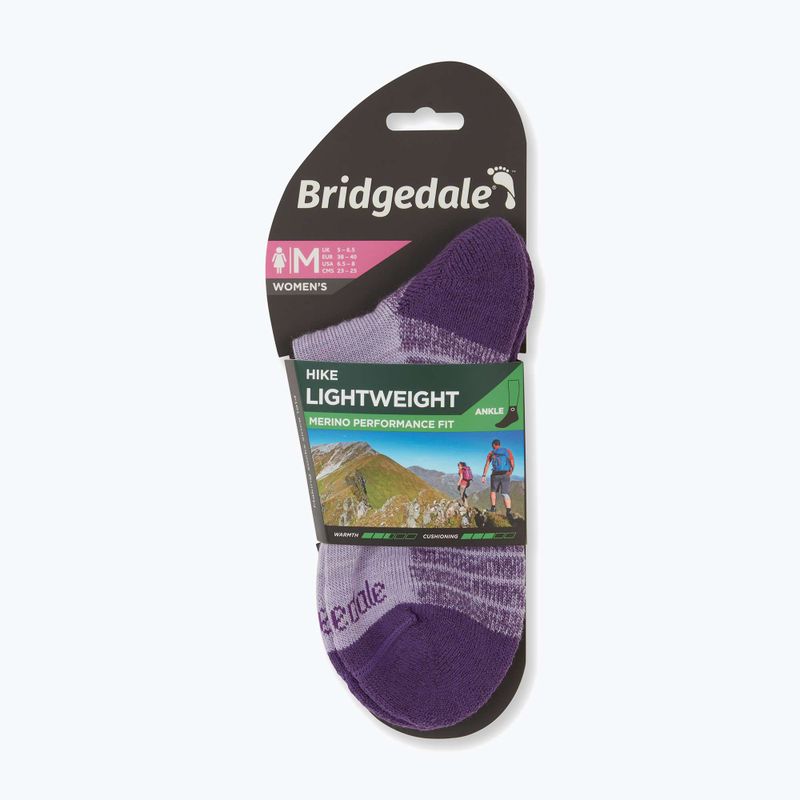 Women's socks Bridgedale Hike Lightweight Performance Ankle heather/damson 3