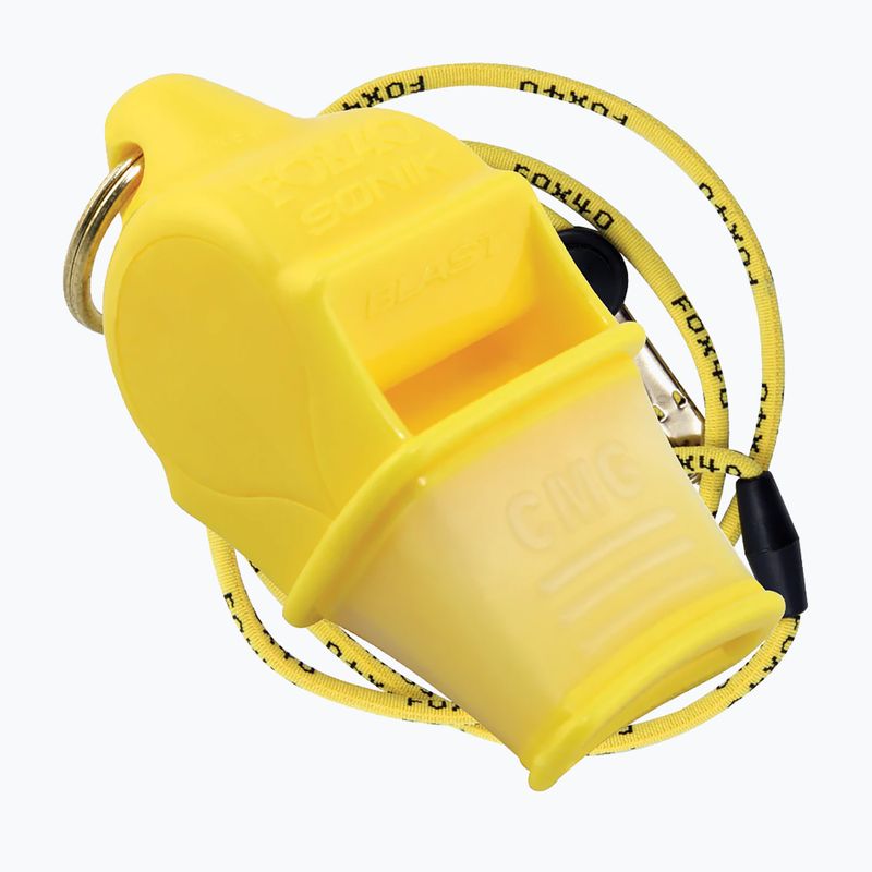 Whistle with string Fox 40 Sonik Blast CMG yellow 9203