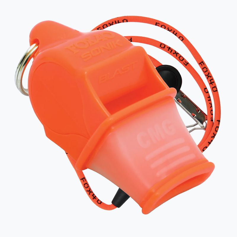 Whistle with string Fox 40 Sonik Blast CMG orange 9203