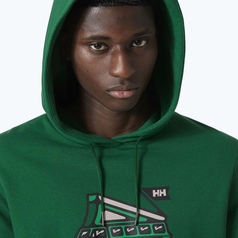 Men's trekking sweatshirt Helly Hansen F2F Organic Cotton Hoodie malachite 3
