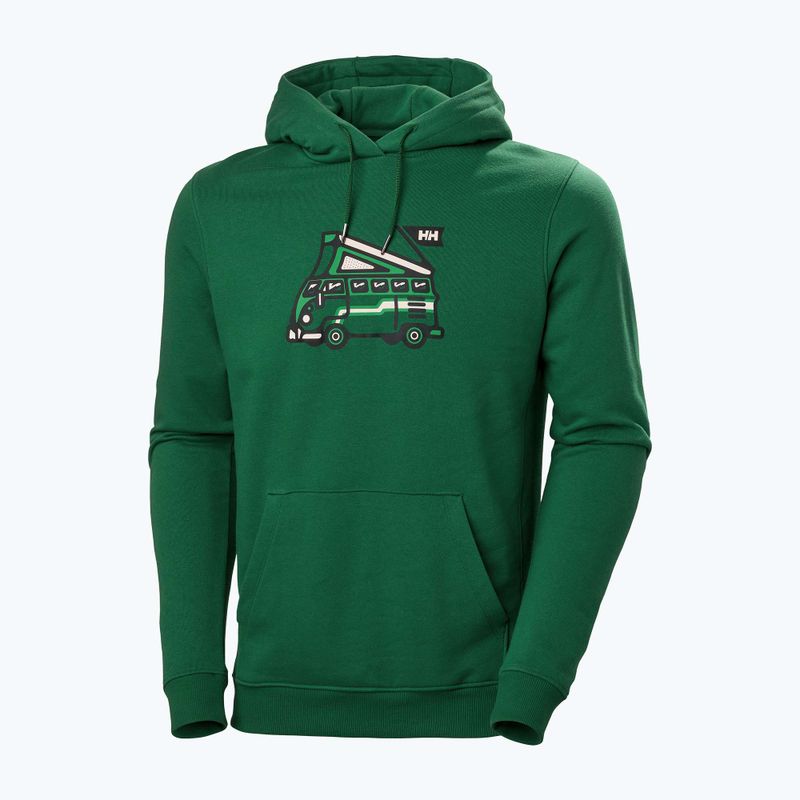 Men's trekking sweatshirt Helly Hansen F2F Organic Cotton Hoodie malachite 4