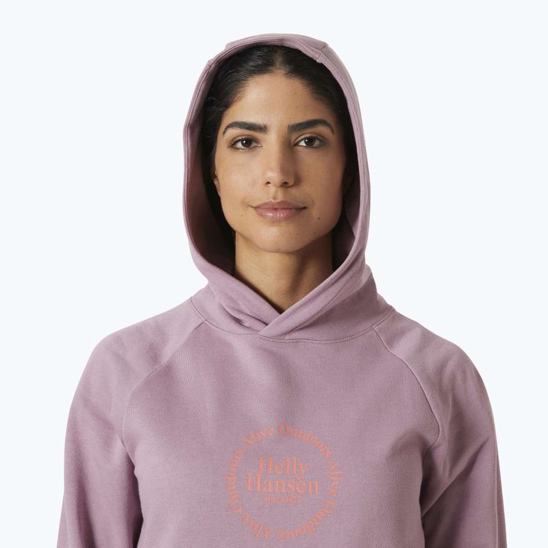 Women's hoodie Helly Hansen Core Graphic Hoodie purple clay 3
