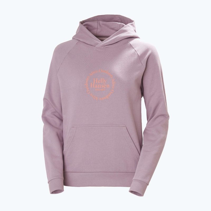 Women's hoodie Helly Hansen Core Graphic Hoodie purple clay 4