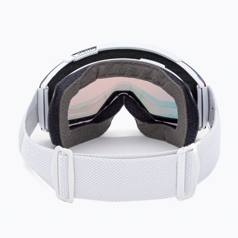 Smith Squad white vapor/chromapop photochromic red mirror ski goggles M00668 3
