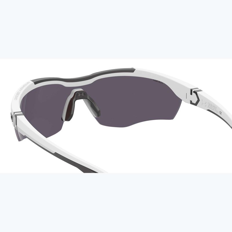 Men's Under Armour Yard Pro matte white/orange multilayer oleophobic sunglasses 6