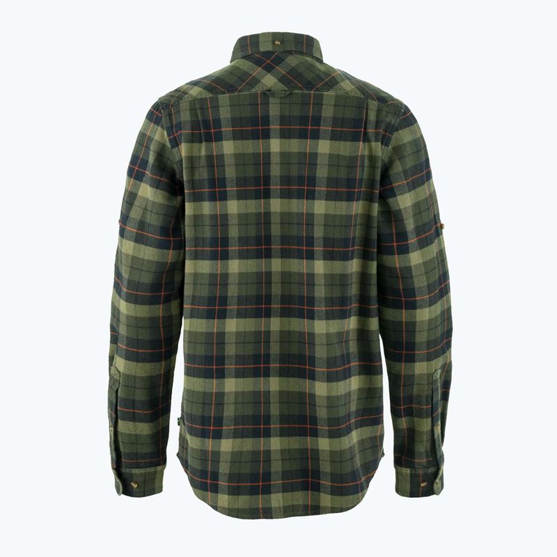 Men's shirt Fjällräven Singi Heavy Flannel black/deep forest 2