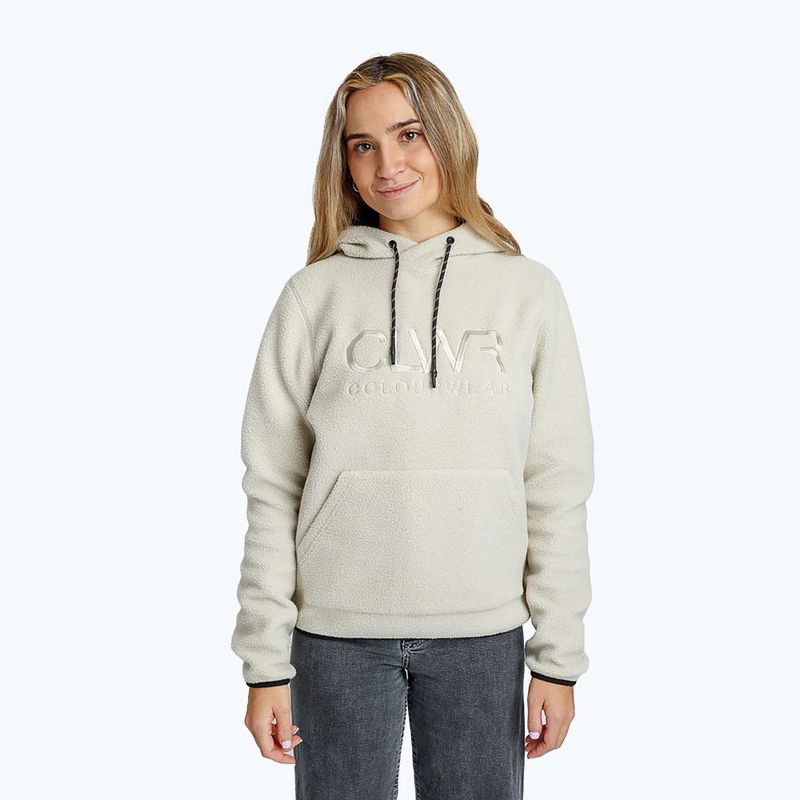 Women's sweatshirt Colourwear Teddy Hood 2.0 light beige 5