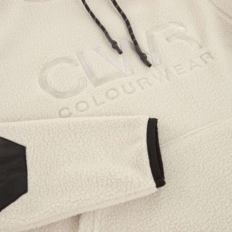 Women's sweatshirt Colourwear Teddy Hood 2.0 light beige 3