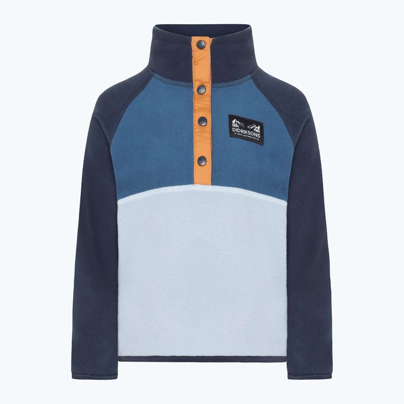 Didriksons Monte Half Button children's fleece sweatshirt cloud blue 7