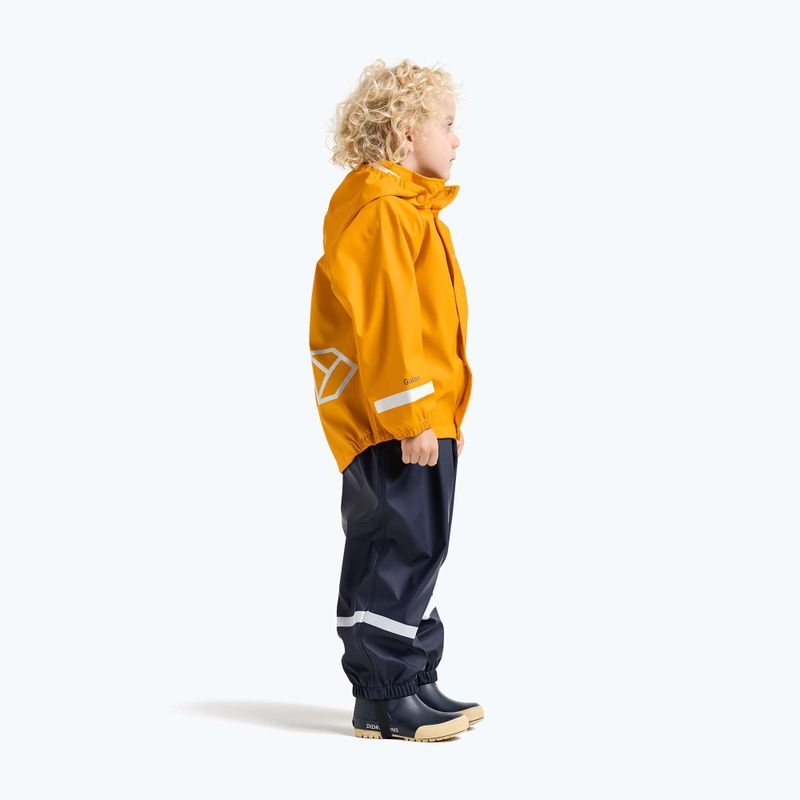 Children's rain jacket Didriksons Slaskeman oat yellow 4