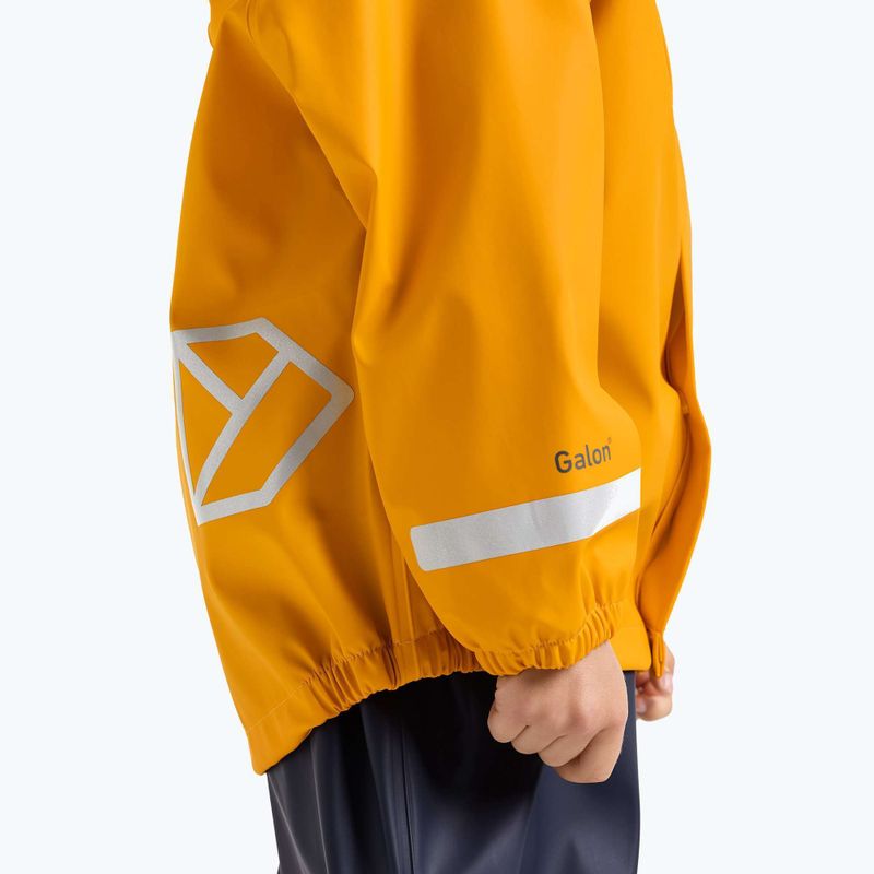 Children's rain jacket Didriksons Slaskeman oat yellow 7