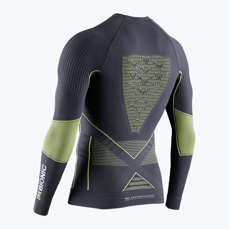 Men's thermal active sweatshirt X-Bionic Energy Accumulator 4.0 charcoal/yellow 2
