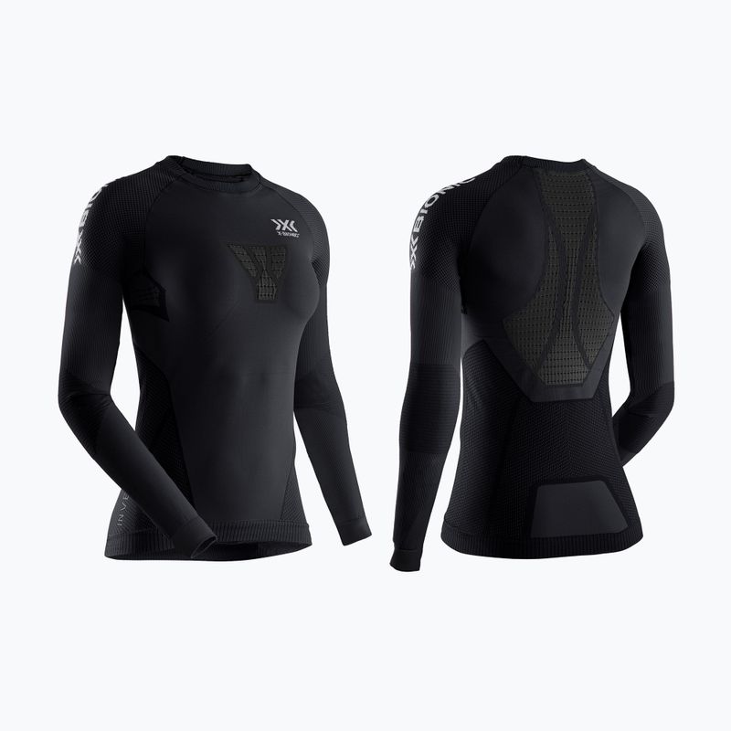 Women's thermal active sweatshirt X-Bionic Invent 4.0 Run Speed black/charcoal 7