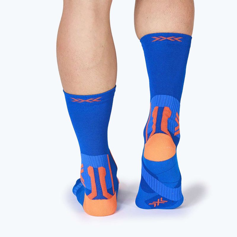 X-Socks Run Perform Warm Crew twyce blue/orange socks 5